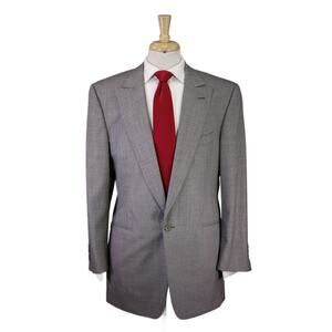 Bruce Willis Custom Tailored Suit by Leonard Logsdail Gray Wool 40L